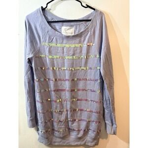 Y2K lavender sequence, long sleeve Victoria's Secret oversized sweater size med